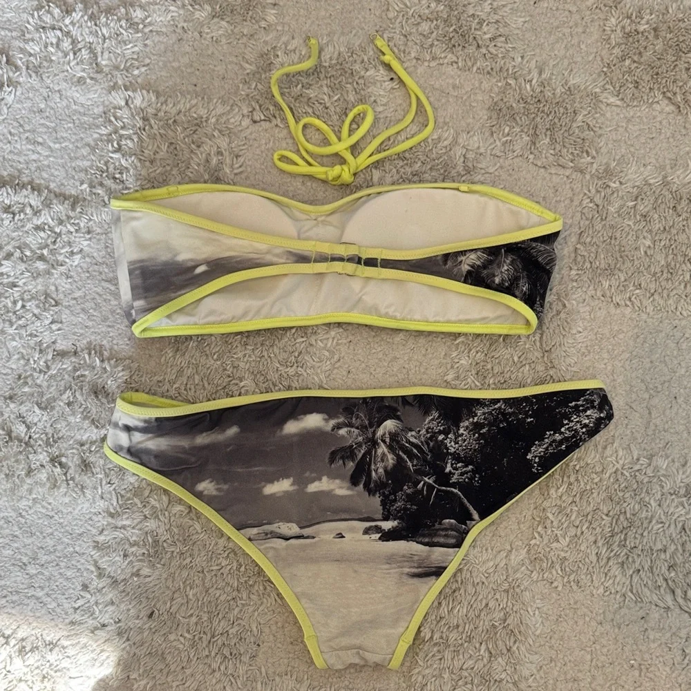 Victoria's Secret Monochrome Bikini with Yellow Trim - Picture 2 of 4